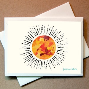 Quni Brand Sun Personalized Note Card (25 cards and envelopes)