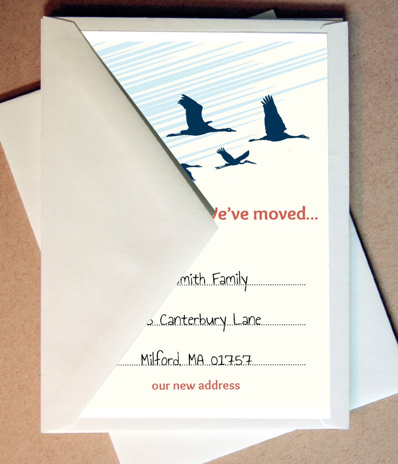 We've Moved Cards Personalized 25 cards and envelopes Etsy
