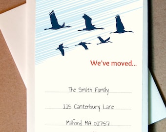 Quni Brand We've Moved Cards Personalized (25 cards and envelopes)