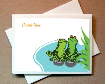 Quni Brand Frog Thank You Cards (24 cards and envelopes)