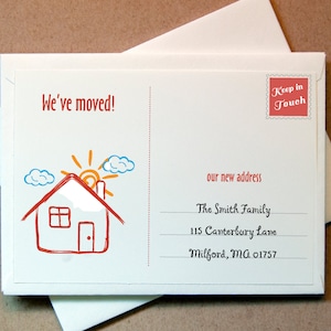 Quni Brand We've Moved Cards Personalised (25 kaarten en enveloppen)