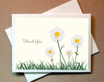 Quni Brand Daisies Thank You Cards (24 cards and envelopes)