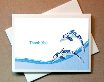 Quni Brand Dolphin Thank You Cards (24 cards and envelopes)