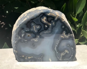 Nodule d’agate bleue