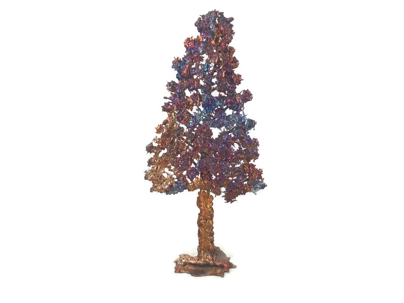 Copper Splash Pine Tree Sculpture