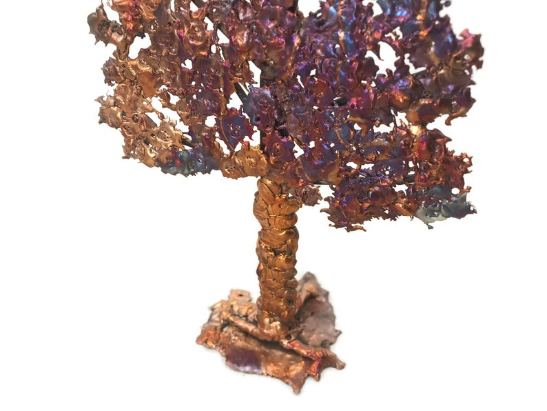 Copper Splash Pine Tree Sculpture