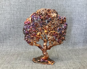 Hues of a Sunset Rainbow Splash Copper Tree