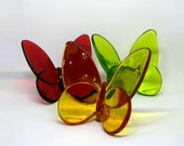 Baccarat Crystal Papillon Lucky Butterfly - Ruby Red - Amber - Moss Green - Sold Individually - Crystal Of Kings - Light Summer Breeze -