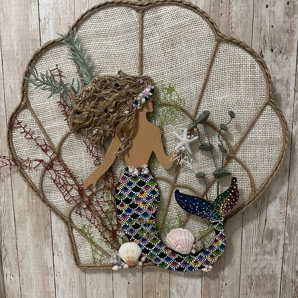 Mermaid Wall Hanging Etsy