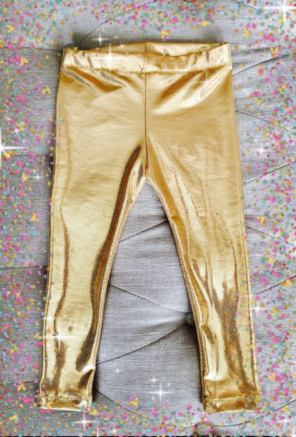 Gold Leggings For Baby/Toddler/ Little and Big Girls Kids Etsy