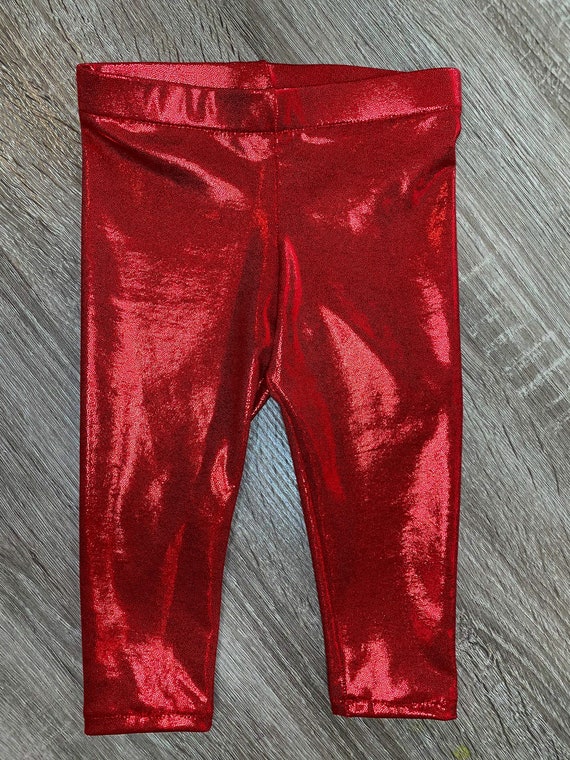 RED Metallic Leggings for Maybe up to Big Kids 