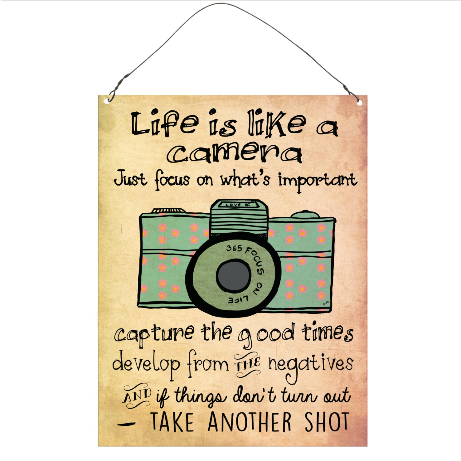 Life is like a camera Cute Inspirational High Quality Wall Etsy