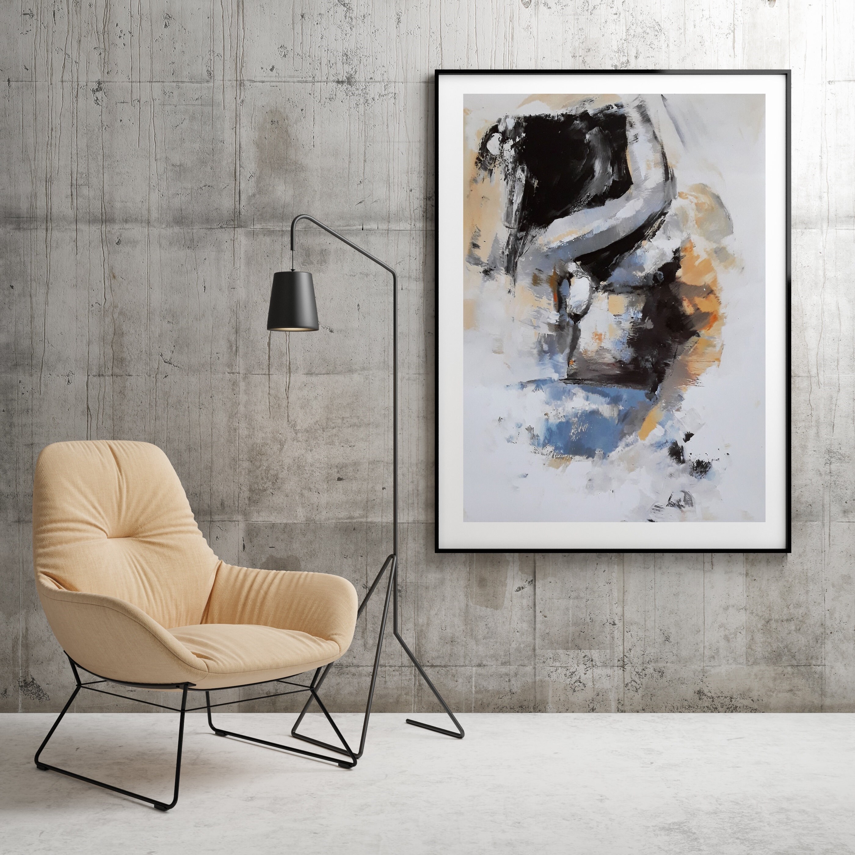 Figure painting sensual lovers print couple painting bedroom Etsy