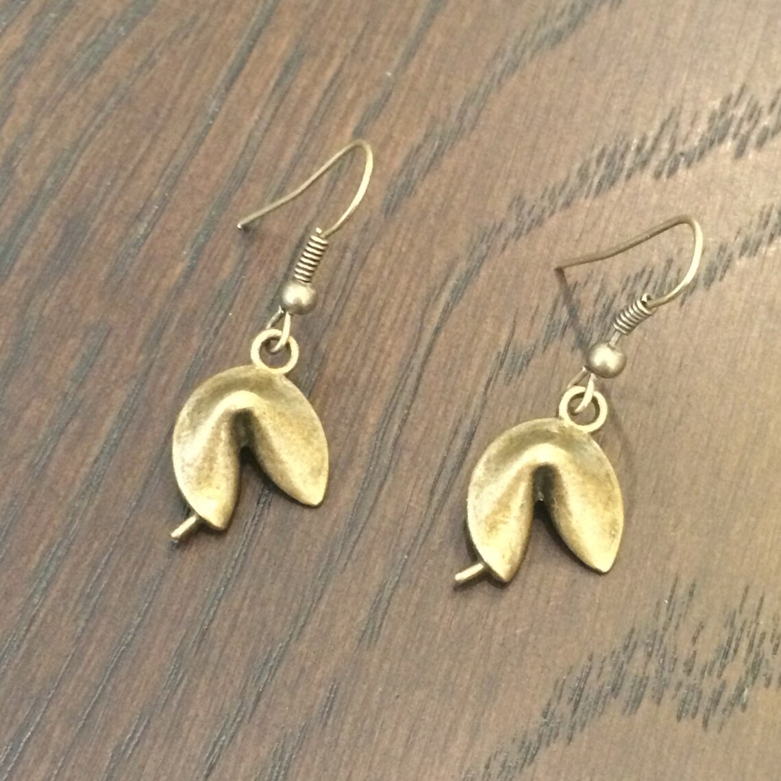 Fortune Cookie Earrings Fortune Cookie Earings Gold Fortune Etsy