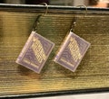Book Charm Earrings, Wuthering Heights Earrings, Wuthering Heights, Classic Literature Earrings