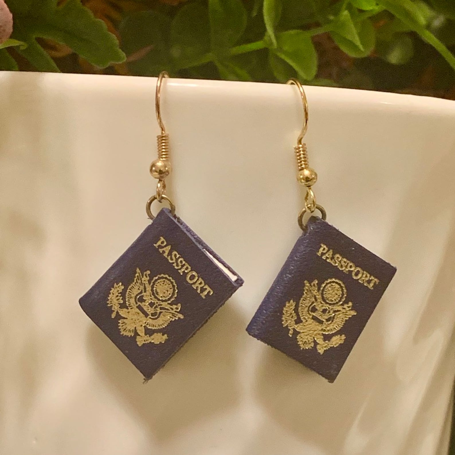 Passport Earrings Passport Travel Earrings Book Earrings Etsy