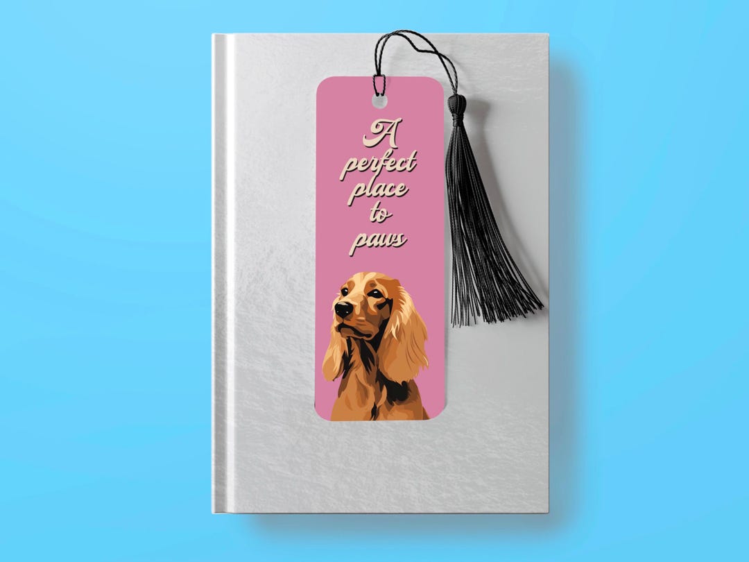 Retro Style Bookmark - Cocker Spaniel Bookmark - Dog Lover - Cute Gift ...