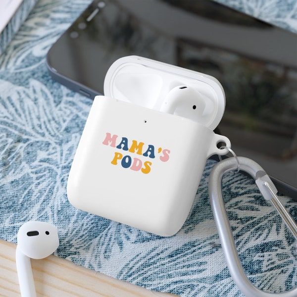 AirPods Case, Funny Headphones Case, AirPods Case Cute, Gifts for Travel, Plane Accessories, Wanderlust Gift, Mama's Airpods Case