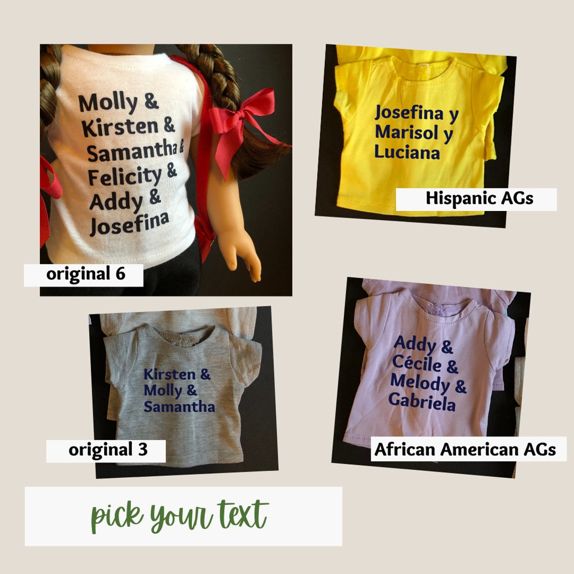 18 Doll Shirt Custom Doll Shirt American Girl Doll Etsy