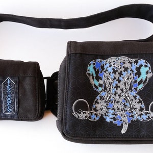 Ganesh Print Utility Belt Bag: Festival Travel Money Pouch