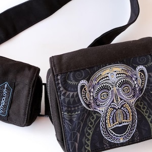 Festival utility belt for men - Monkey Print - Utility pocket belt purse, burning man utility belt, mens utility belt Fanny Pack Organizer