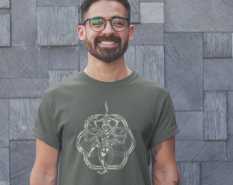 Nataraja Dancing Shiva Unisex T-Shirt, Shiva T Shirt, Psychedelic Tee, Meditation Hippie Shirt, The Ecstatic Lord Of The Dance CHILLUM YOGA