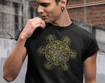 Flower Of Life - YinYang Made To Order Men T-Shirt - Black