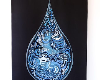 Gobelin UV: Psychodeliczna, wizjonerska sztuka ścienna