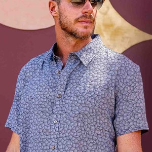 All over printed shirt for men, Trippy Button Up Shirt Psychedelic Mens Button Down Shirt mens rave wear urban streetwear Cool Gift for Him