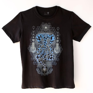 UV Reactive Ganesh hindu god Psy T Shirt Glow In The Dark Blacklight Burning Man Clothes Psy Clothing Psychedelic Trippy T-Shirt Ganesha