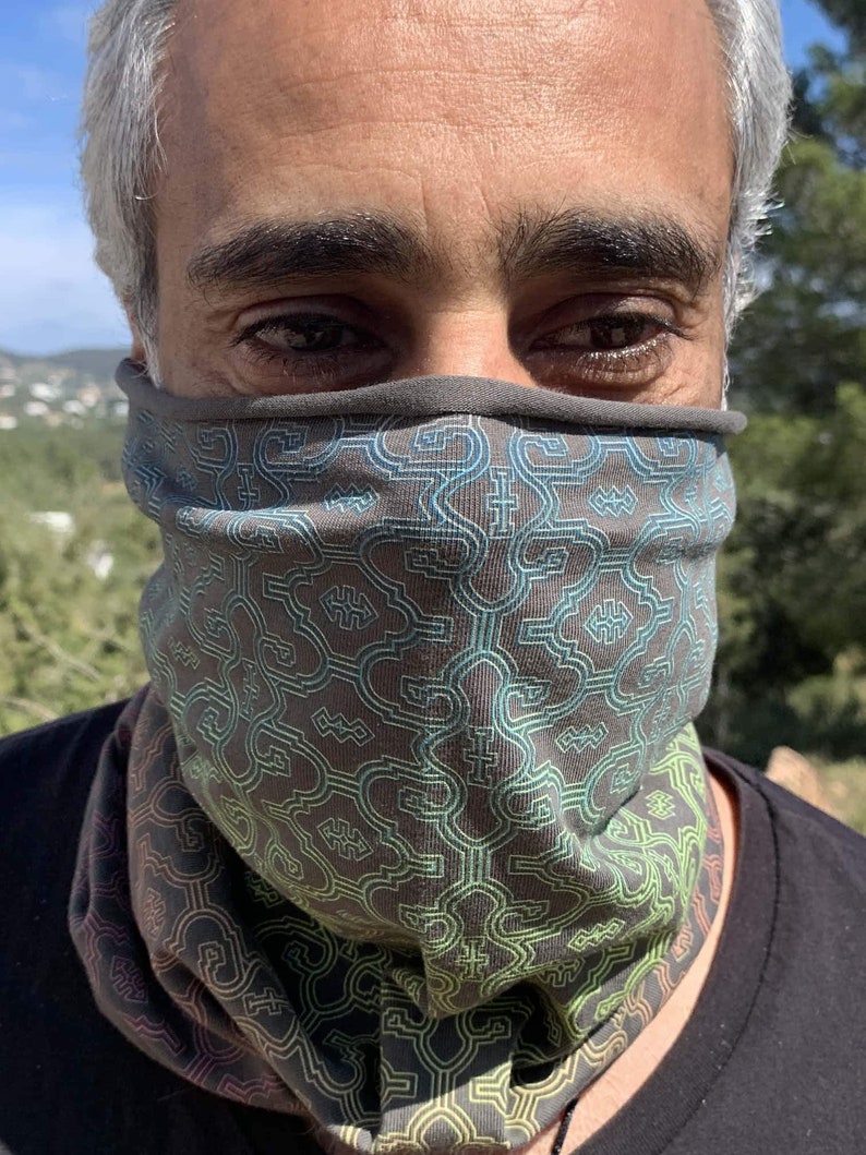 Cotton Neck Gaiter for Men Cotton Facemask SHIPIBO GRADIENT Etsy