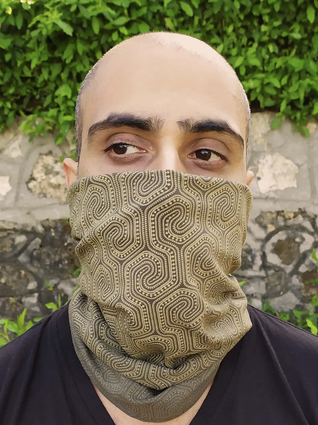 Cotton Neck Gaiter Morcels Gradient Face Mask Oliverave Etsy