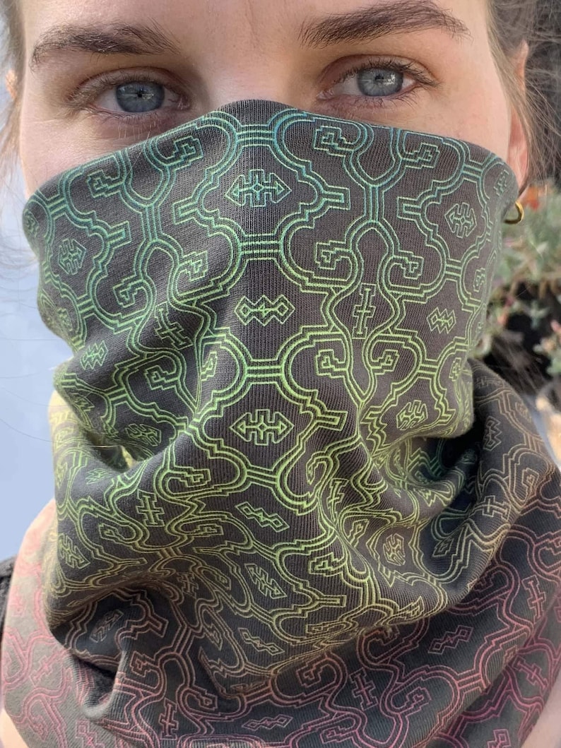 Cotton Neck Gaiter for Men Cotton Facemask SHIPIBO GRADIENT Etsy