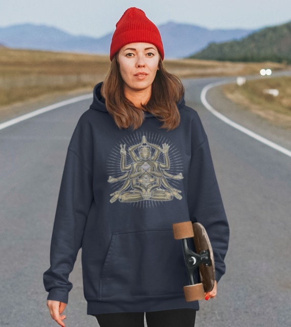 Felpa con cappuccio Buddha psichedelico: abbigliamento spirituale hippie - Italia