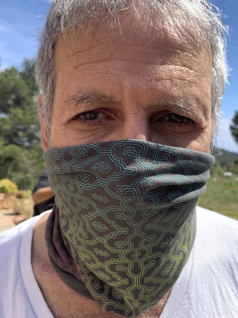 Cotton Neck Gaiter for Men Cotton Facemask SHIPIBO GRADIENT Etsy