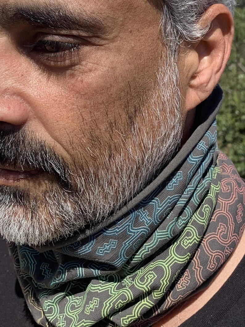 Cotton Neck Gaiter for Men Cotton Facemask SHIPIBO GRADIENT Etsy