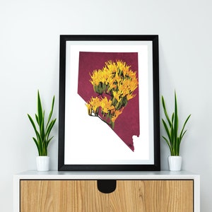 Nevada State Flower Beifuß Art Digital Download USA Geographie und Karten, Geschenkidee, Druck zu Hause, Einweihungsgeschenk, Nevada Geschenk, vegas