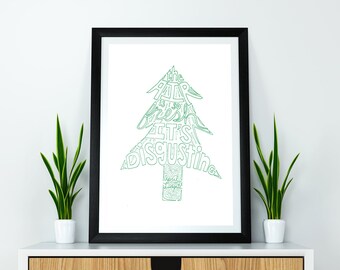 Cita de Parks and Rec April Ludgate - El aire es tan fresco, cartel del árbol de letras, descarga digital, cartel de tipografía