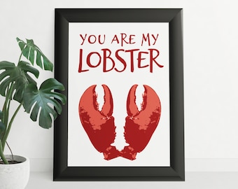 Eres mi cartel de amigos de langosta, descarga digital, cartel de tipografía