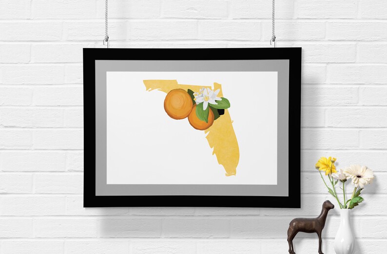 Florida State Flower Orange Blossom Art Digital Download USA Etsy