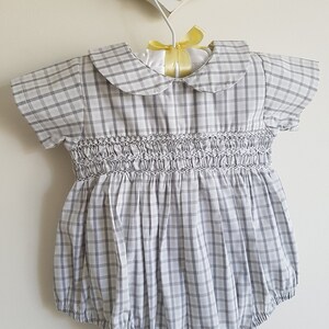 Checked Baby boys romper - 6-9 months