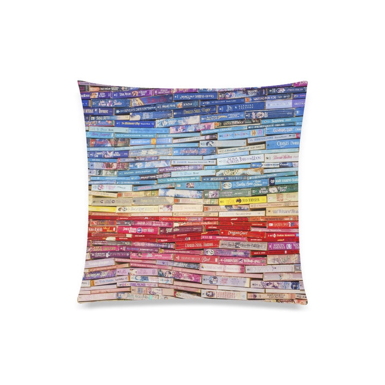 Large Square Romance Novels Decor Pillows Couch Pillow Throw Etsy