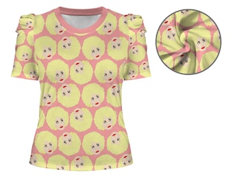 パフスリーブのカントリースター、ドリー・パートンTシャツ - オリジナルイラスト - サイズは5Xまで！
