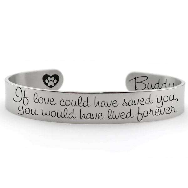 Memorial - If love could have saved you, you would have lived forever- Rememberance- Sympathy Gift - Paw Infinity