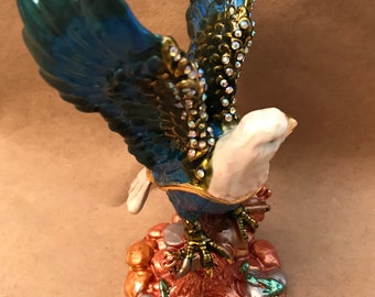 QIFU Eagle Jeweled Trinket Box