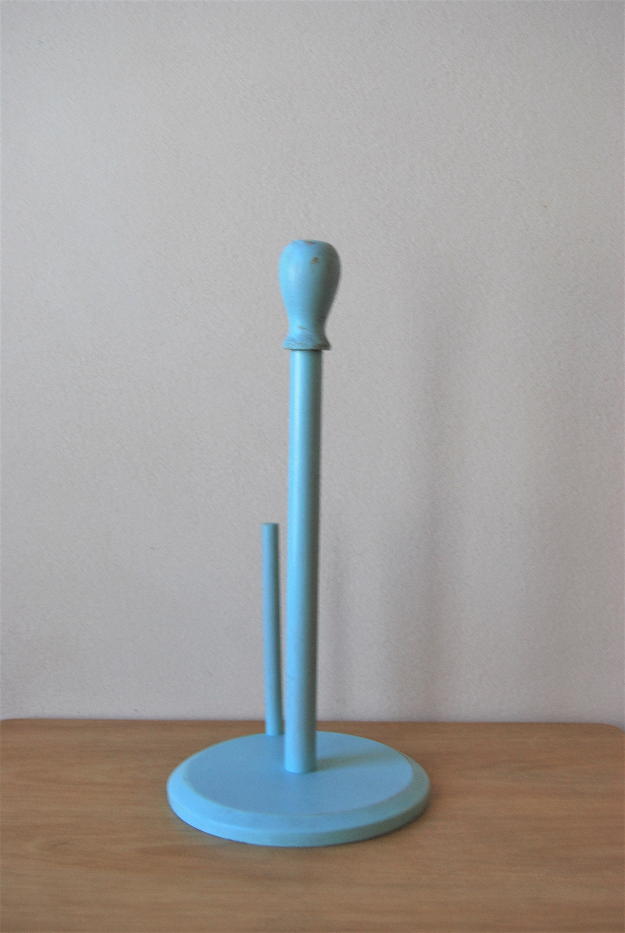 Coastal Aqua Paper Towel Holder Solid Wood Beachy Etsy