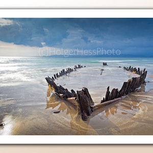 Stampa Fine Art - "The Sunbeam" Naufragio Rossbeigh Beach - Contea di Kerry - Irlanda - Stampato su Carta Straccio Fotografica Hahnemühle - opaco