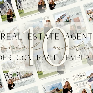 10 Under Contract Social media Posts | Under Contract Instagram Posts | Under Contract Real Estate Templates | Real Estate Marketing