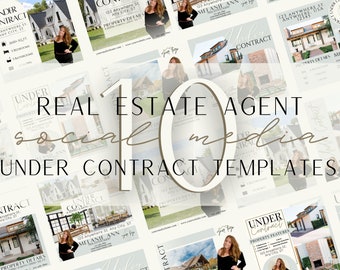 10 Under Contract Social media Posts | Under Contract Instagram Posts | Under Contract Real Estate Templates | Real Estate Marketing