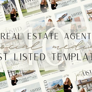 10 Just Listed Social media Posts | Just Listed Instagram Posts | Just Listed Real Estate Templates | Real Estate Marketing